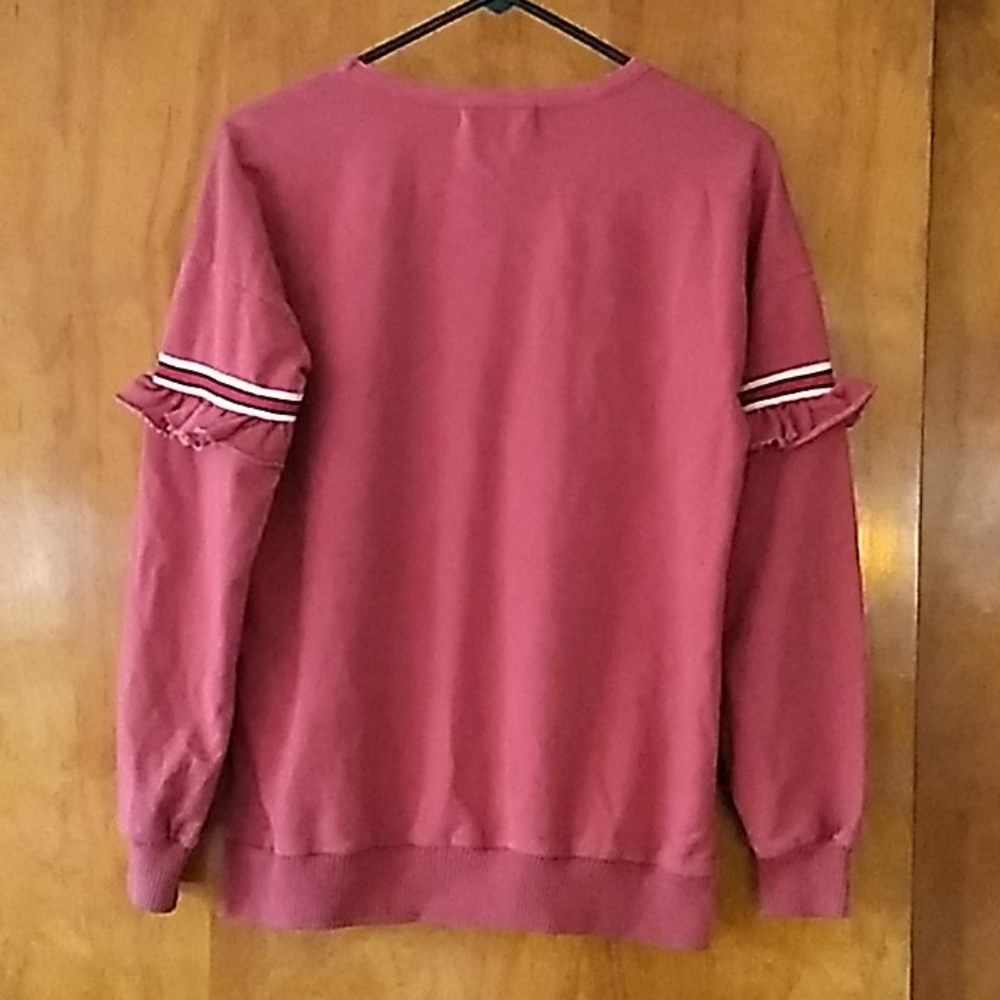 Vintage Anthropology Sweatshirt With Ruffeld Sleeves - Picture 2 of 8